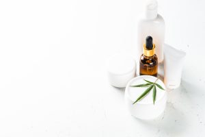 cannabis cosmetic products on green background clo 2021 09 24 15 32 54 utc