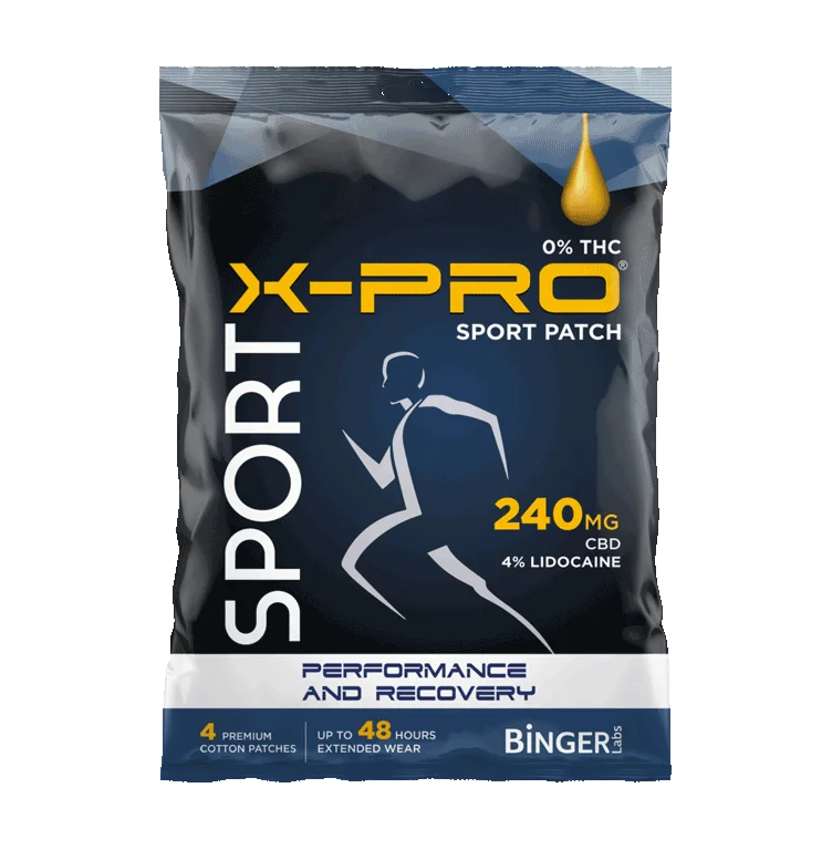 XPRO CBD 9 XPRO CBD Pain Relief Sports Patch by Binger Labs Los Angeles CBD Brand